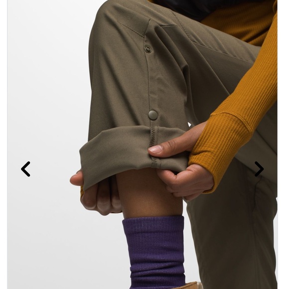 PrAna Halle Pant size 4 in dark olive green womens button is off but attached - Picture 11 of 11